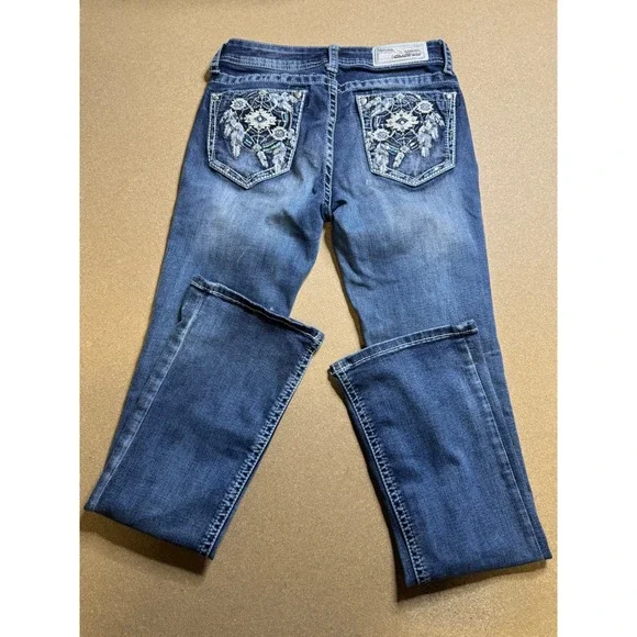 Grace In LA Easy Fit Embellished Dream Catcher Bootcut Jeans Size 26 $120 - Picture 4 of 8